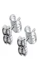 Authentic 925 Sterling Silver Stud Earring Pretty Blossom med kristallörhängen för kvinnor Bröllopspresent Fit Delicate Charm Jewelry6525171