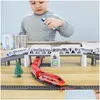 Electric/RC Track Electric High Speed ​​Railway Harmony Train Toy Boy Montering Diy Rail Set Childrens Birthday Christmas Drop Delivery DHRFM