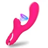 Chic Suction Vibration Tapping Massage Stick Strong Double Head Adult Toy Big Vibrator Sex vibrerar för Women Toys Products 231129