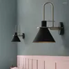 Wall Lamp Lantern Sconces Black Sconce Industrial Plumbing Lamps For Reading Room Lights Merdiven Antique Wooden Pulley