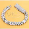 Yu Ying Gems шириной 10 мм, позолоченное ожерелье Sier GRA с муассанитом и бриллиантами, блестящая кубинская цепочка со звеньями