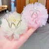 Accessori per capelli Kawaii Per bambini Corona Forcina Strass Ragazza carina Diademi Lega Perla Clip per copricapo per bambini