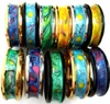 50pcs Najnowsze mężczyźni Kolorowa szkliwa szkliwa Ręcznie malowana porcelanowa Elegancka pierścień ze stali nierdzewnej Whatle Trendy Biżuteria 2820266