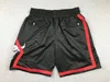 Pantaloncini da basket Chicago City Nero Abbigliamento sportivo da corsa con tasche con cerniera Taglia S-XXL Mix Match Order Cucito di alta qualità