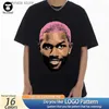 Herr t-shirts frank vintage t-shirt blond hiphop popmusik sångare r b bomull män t shirt ny tee tshirt kvinnor toppar t240227