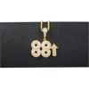 Popular 88 Up Hip Hop Sier Pendant Same Style Of Famous Rap Singer