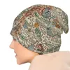 Berets Vintage Old Beanie Hats Iceland Print Bonnet Adult Unisex Street Y2K Kpop Knit Hat Autumn Pattern Elastic Caps