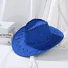 Baretten Mode Jazz Hoed Voor Mannen Vrouwen Unisex Brede Rand Westerse Stijl Suède Cowboy Retro Vilt Fedora Fancy Dress Accessoires