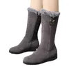 Boots Women Snow 2024 Winter Female Thick Plush Zipper Non-slip Thigh High Fashion Warm Fur Woman Cotton Shoes