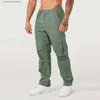 Pantalons pour hommes Pantalon cargo pour hommes streetwear Pantalons décontractés à la mode Jogger gym exercice fitness course pantalon d'entraînement pantalon ample à jambe droite T240228