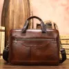 Sac à dos pour hommes, mallette en cuir de styliste, Style Vintage, sacs d'affaires pour trajets, sac pour ordinateur portable 15.6 pouces, sacoche