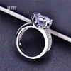 Zilver 925 Originele Briljant Geslepen 5 ct D Color Pass Diamond Test Moissanite Koe Hoofd Ring voor Vrouwen Huwelijkscadeau fijne Sieraden