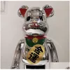 ألعاب الأفلام Bearbrick 400 طاولة كهربائية Gold Lucky Cat Figure Decoration Drop Drop Drocl Toys Action Action Actions DHK7Z