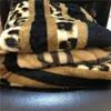 Portable blanket Leopard print plush coral fleece blanket soft winter throw Vintage style good quality235Q