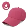 Ball Caps Mesh Quick-drying Solid Baseball Cap Sports Casual Cross Horsetail Sunshade Visor Hat Breathable For Women