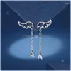 Dangle Kroonluchter Dangle Oorbellen Luxe Kwastje Lange Ketting Zirkoon Vleugelpiercings Drop Dames Meisjes Partij Sieraden Eh2060 Drop Deliver Dh2R3