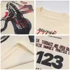 Herrt-shirts groda drift rrr123 mode märke streetwear hip hop grafik tryckta kläder lösa stora toppar tees t shirt för män unisex t240227