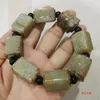 100% Real Green Jade Armband Jadeite Bangles Real Beads Armband för män Kvinnor Jade Gift Real Green Jade Bangle 17*14mm 240223