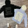 Büyük Promosyon Avrupa ve Amerikan Sonbahar Kış Erkek Köpük Baskılı Sweatshirt Moda Retro Gevşek Hip Hop Gotik Hoodie 240220