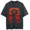 T-shirts pour hommes Anime Berserk Vintage Manga T-shirt lavé à l'acide 100% coton T-shirts Hip Hop Streetwear manches courtes tendance graphique imprimé hauts 42