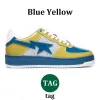 2024 Designer Casual Shoes Low For Men Sneakers Patent Läder Svart Vit Blue Camouflage Skateboarding Jogging Sports Star Trainers