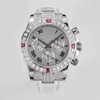 Diamantuhr Herrenuhren Römische Ziffern Saphirglas Automatisches mechanisches Uhrwerk 40 mm Lederarmband Hochwertige Armbanduhr Montre De Luxe