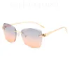 Gold plated burnishing frame polarized sunglasses multi styles gradual change color occhiali da sole creative designer sunglasses rimless fashionable PJ082 C4