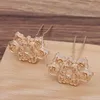 Hair Clips 10 Pieces/Lot 72mm Metal Flower Forks Hairpin Bride Headwear Diy Accessories For Women