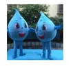 Costume de mascotte de petite goutte d'eau bleue d'Halloween, robe de soirée fantaisie, personnage de dessin animé, carnaval, noël, pâques, publicité, fête d'anniversaire