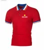 T-shirt da uomo 2023 Nuovo RICARD stampato personalizzabile marca uomo manica corta maglietta in cotone Quick Dry per il tempo libero uomo bavero T-shirt polo T240227