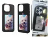 iPhone 15用のDIYスクリーンNFCインクディスプレイカバー14 Pro Max 13 Pro Carbon Fiber Hard PC Plastic Soft TPU Back Case with Retail Package 2024 Tiktok Hot携帯電話ケース