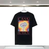 Mens T 셔츠 디자이너 T 셔츠 Casa Blanca Tshirt 럭셔리 대형 티 카사 블랑 셔츠 카사 블랑카 셔츠 의류 패션 라운드 넥 코튼 짧은 슬리브 편지