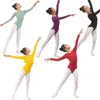 Stage Wear Enfants Automne Chinois Danse Pratique Vêtements Filles Ballet À Manches Longues Gymnastique Professionnelle