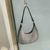 Omuz Çantaları Netizen Elmas Under Emfed Bag 2024 Yeni Bing Köpüklü Tassel Yarım Ay Tek Crossbody 240427