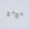 Studörhängen Han Hao S925 Sterling Silver Fashionabla och eleganta örhängen: Klassiga smycken med avancerad design