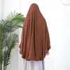 Vêtements ethniques Volants Crêpe Khimar Longue Hijab Écharpe Musulman Islamique Plaine Hijabs Pour Femme Dubaï Prière Overhead Niqab Abaya Voiles