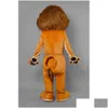 Mascotte Halloween Adt Lion Costumi Personaggio dei cartoni animati Donna Uomo Abito Carnevale Unisex Drop Delivery Apparel Dhzlg