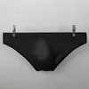 Underpants Sexy Men Plus Size Ice Silk Seamless Underwear Transparent U Convex Pouch Briefs Breathable Thongs Low Rise Gay Wear F6