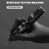 Kits Wireless Tattoo Kit Complete Mini Rocket Machine Battery Cartridge Needles Power Supply Inks Rotary Tattoo Pen Set