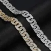 hiphop men cubic zirconia gold plated sterling sier Iced out moissanite VVS diamond tennis necklace cuban link chain