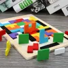 Puzzle Colorato Puzzle 3D Giocattoli educativi in legno Tangram Gioco di matematica Bambini Pre-scolastico Magination Forme Puzzle Giocattolo per bambini JigsawL2403