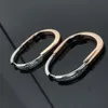 Cœur de boucles d'oreilles en or concepteur pour les femmes colorées Half Diamond Lock Head New Lockv Electroplated 18K