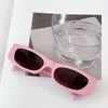 Rektangulära solglasögon 40245 Pink/Dark Grey Cat Eye Women Luxury Glasses Shades Designer UV400 Eyewear