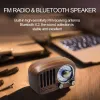 Radio Vintage Radio Retro Bluetooth5.0speaker Walnuss Holz FM Radio mit altmodischem klassischem Stil starker Bass -Verbesserung TF -Karte