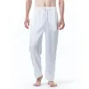 Broek Heren Satijnen Casual Broek Zijde Satijn Pyjamabroek Bodems Nachtkleding Zachte trekkoordbroek Nachtkleding Loungebroek