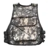 Jaquetas de caça crianças múltiplos bolsos colete militar criança respirável secagem rápida camuflagem coletes ao ar livre