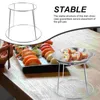 Dinnerware Sets Stainless Steel Griddle Dish Rack Double-layer Holder Seafood Display Metal Grill Plate Cupcake Stand