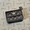Kadın klasik mini flep kuzu derisi vanity yıldız kapitone çantalar bumbag göğüs paketi bel çantası siyah beyaz gümüş çanta kartı tutucu küçük cep 15x12cm
