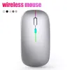 Myse bezprzewodowe komputer myszy Bluetooth kompatybilny mysz myszy RGB dla laptopa komputer MacBook AIR M1 LED Myse Myszy