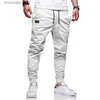 Men's Pants Spring Autumn Men Pants Harem Joggers Pants 2024 New Male Trousers Mens Joggers Solid Multi-pocket Pants Hip Hop Sweatpants T240227